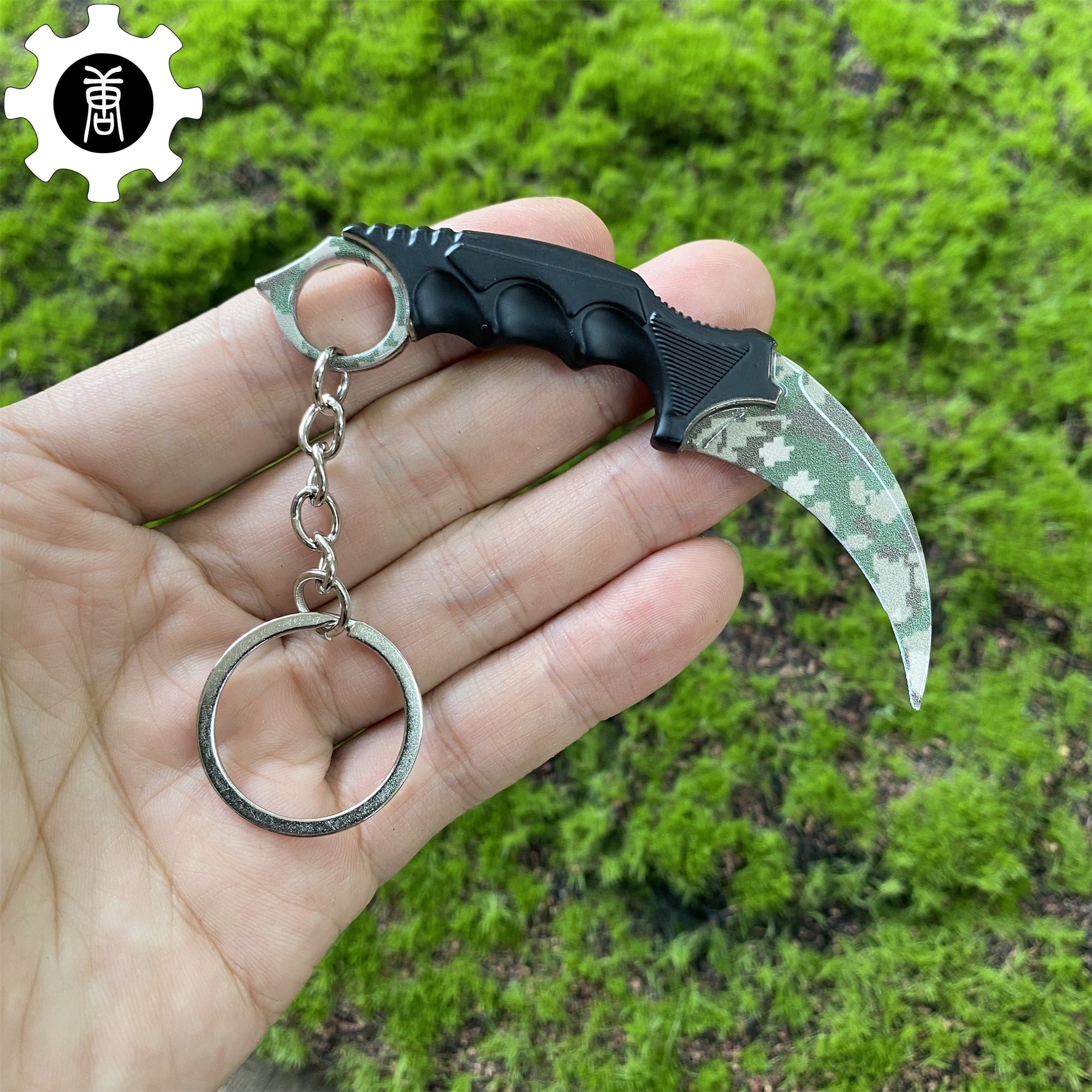 Go Game Mini Karambit Metal Keychain Forest DDPAT - Tophatter Daily Deals