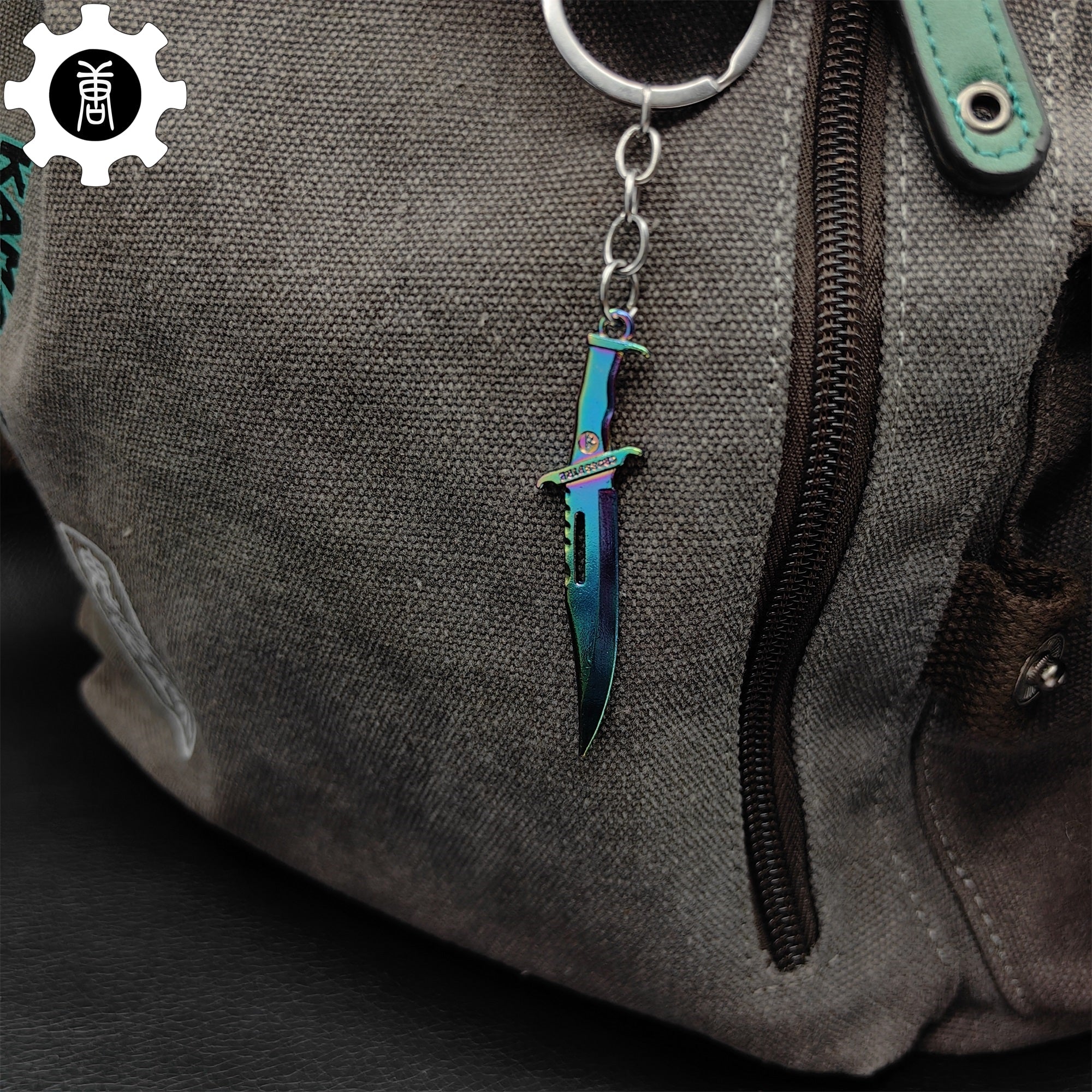 Mini Metal CS Karambit M9 Classical Knife Bowie Knife Keychains - Tophatter Daily Deals