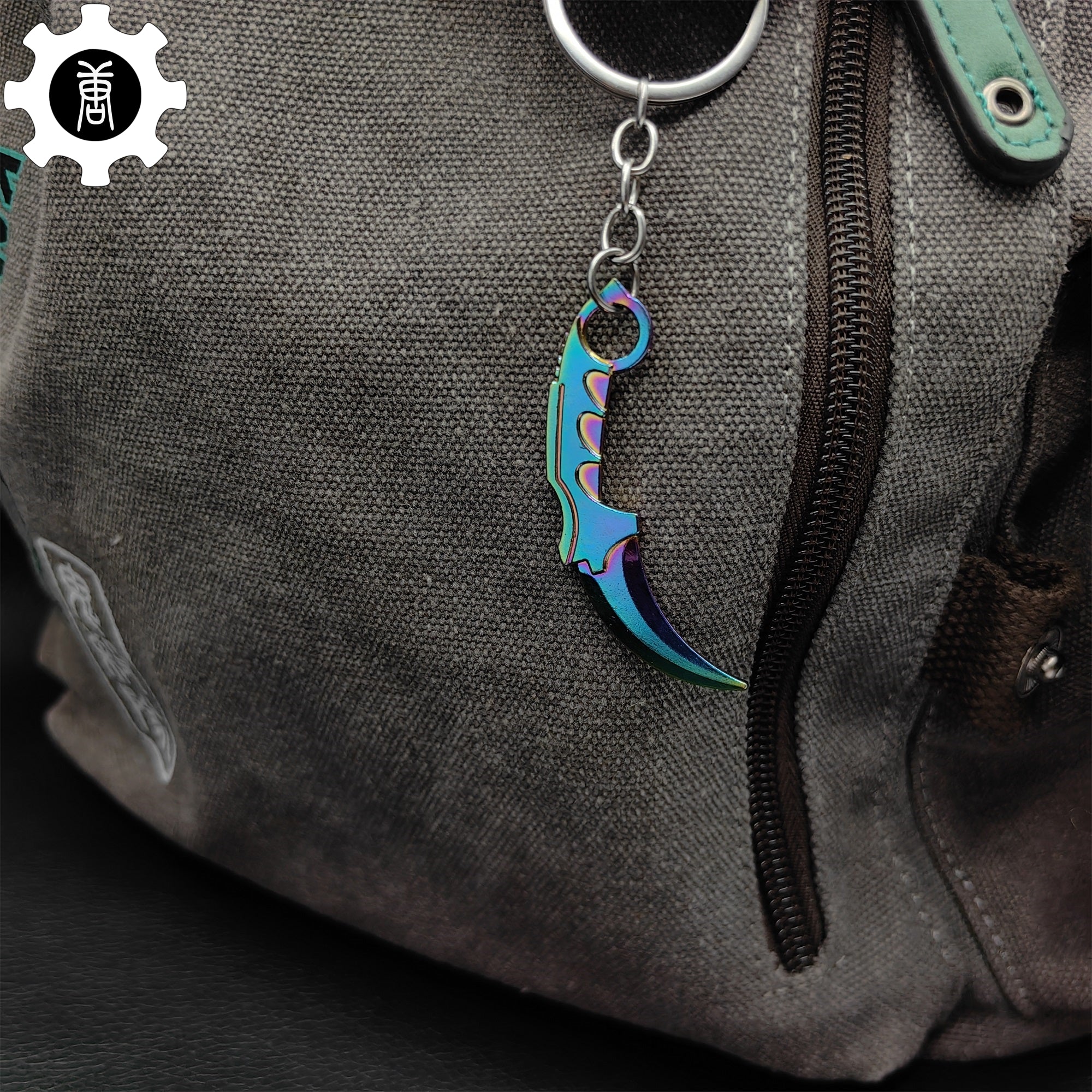 Mini Metal CS Karambit M9 Classical Knife Bowie Knife Keychains - Tophatter Daily Deals