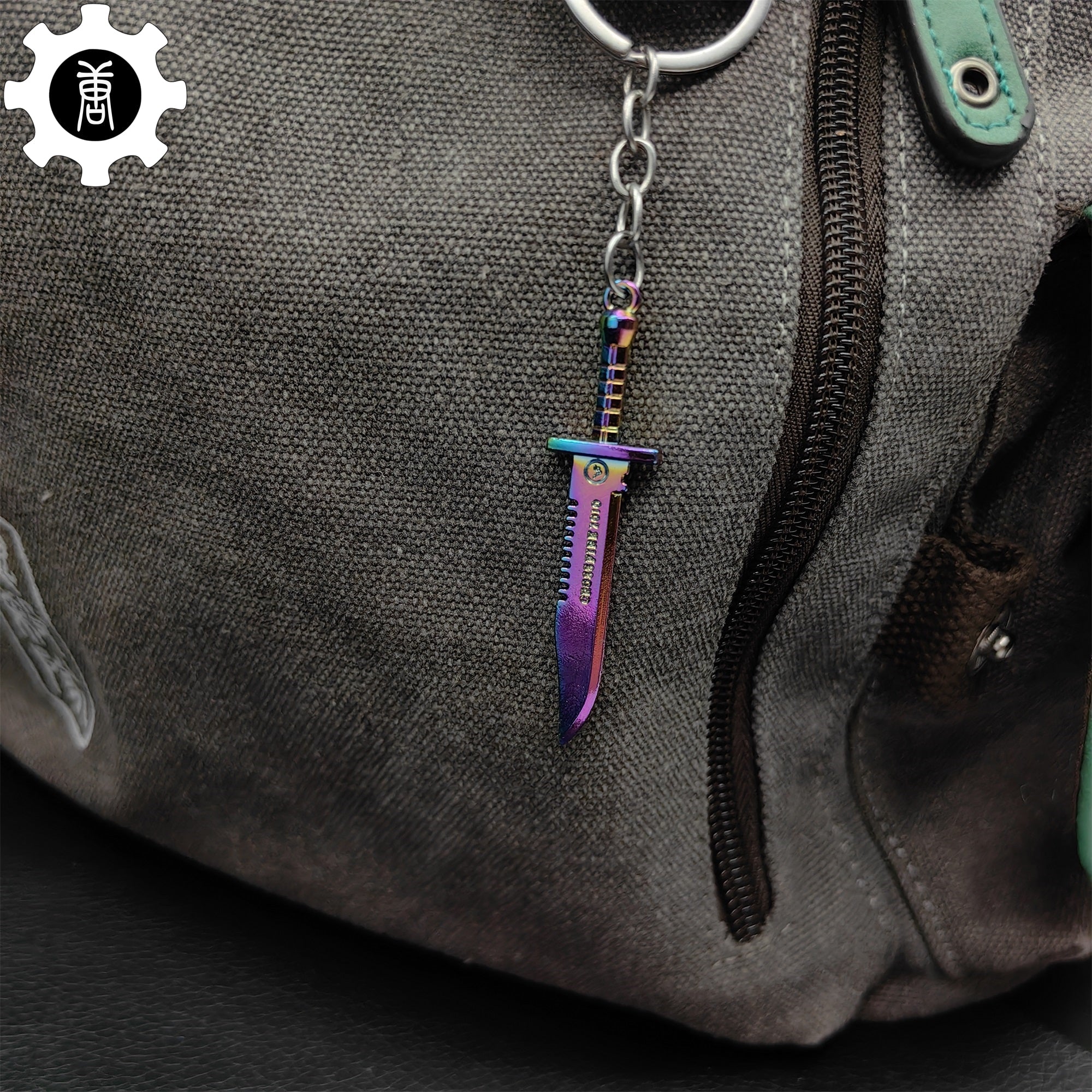 Mini Metal CS Karambit M9 Classical Knife Bowie Knife Keychains - Tophatter Daily Deals