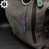 Mini Metal CS Karambit M9 Classical Knife Bowie Knife Keychains - Tophatter Daily Deals