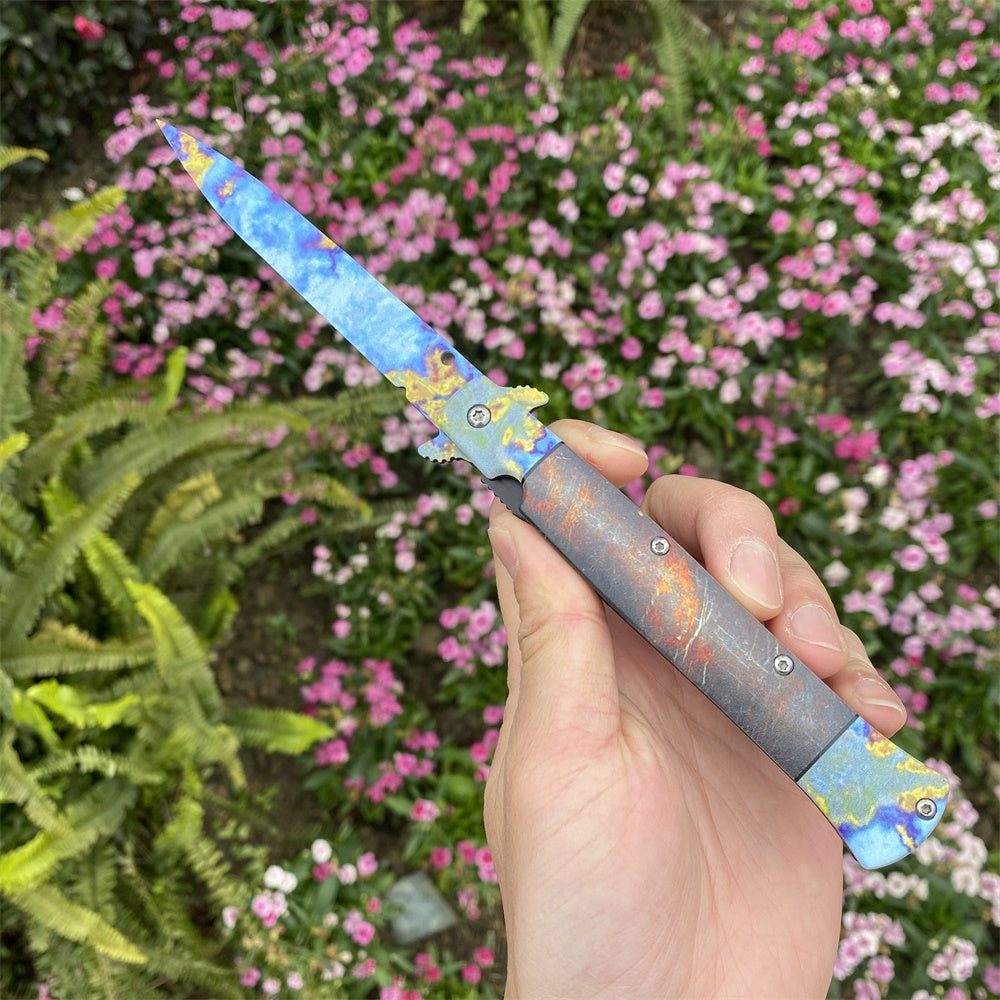 Rare Skin Stiletto Knife Blunt Blade Game Replica Case Hardened - Tophatter Daily Deals
