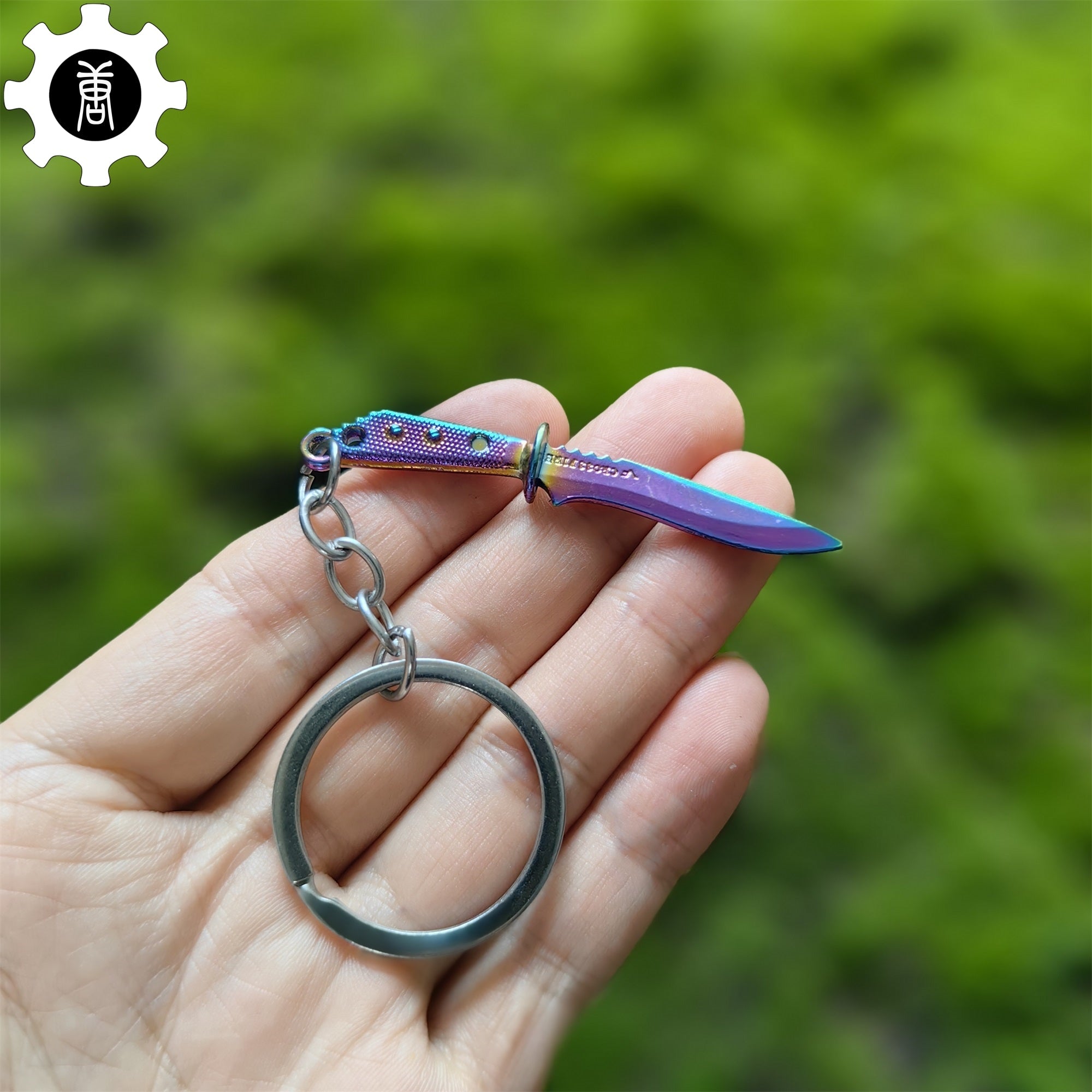 Mini Metal CS Karambit M9 Classical Knife Bowie Knife Keychains - Tophatter Daily Deals