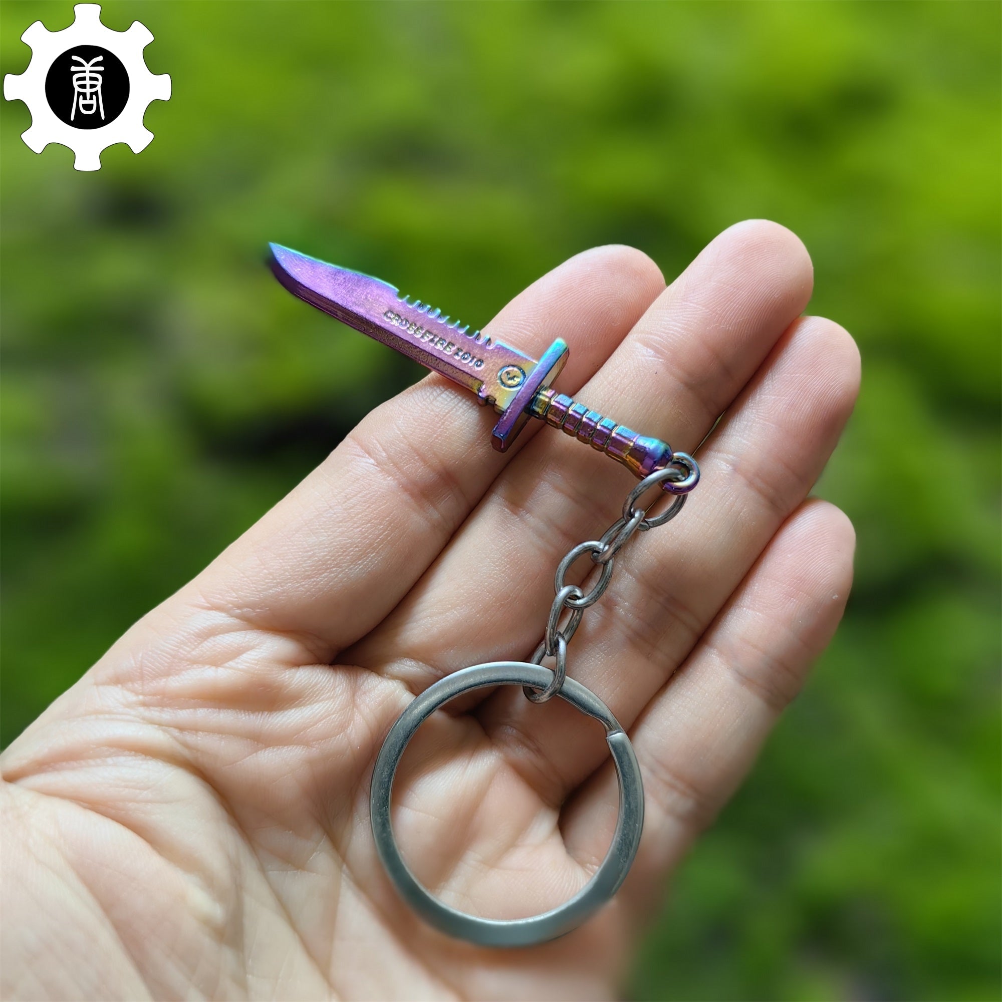 Mini Metal CS Karambit M9 Classical Knife Bowie Knife Keychains - Tophatter Daily Deals