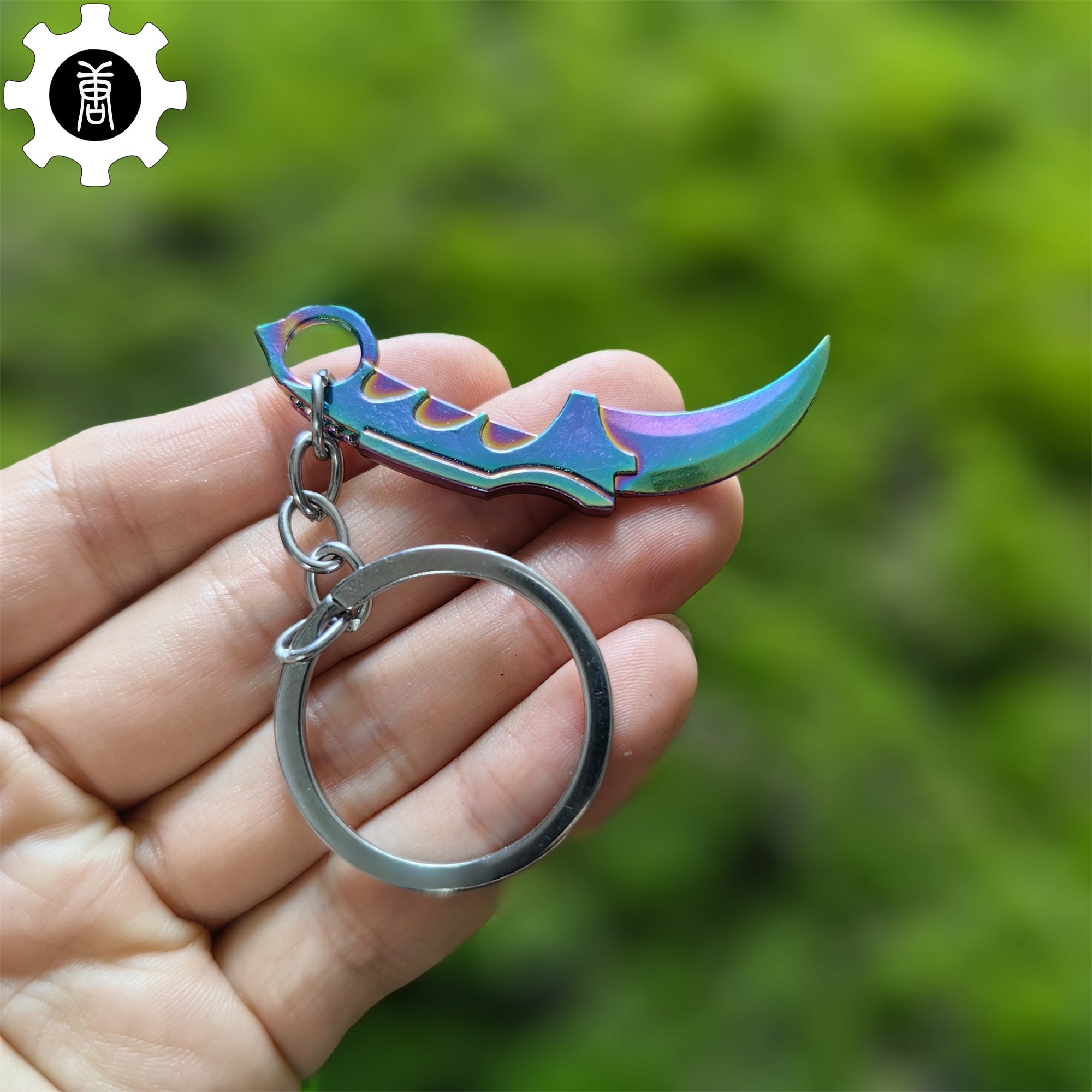 Mini Metal CS Karambit M9 Classical Knife Bowie Knife Keychains - Tophatter Daily Deals