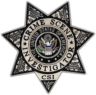 Crime Scene Investigator Badge - Silver - Tophatter's Weapons'N'Deals Collector Badges - Tophatter Daily Deals