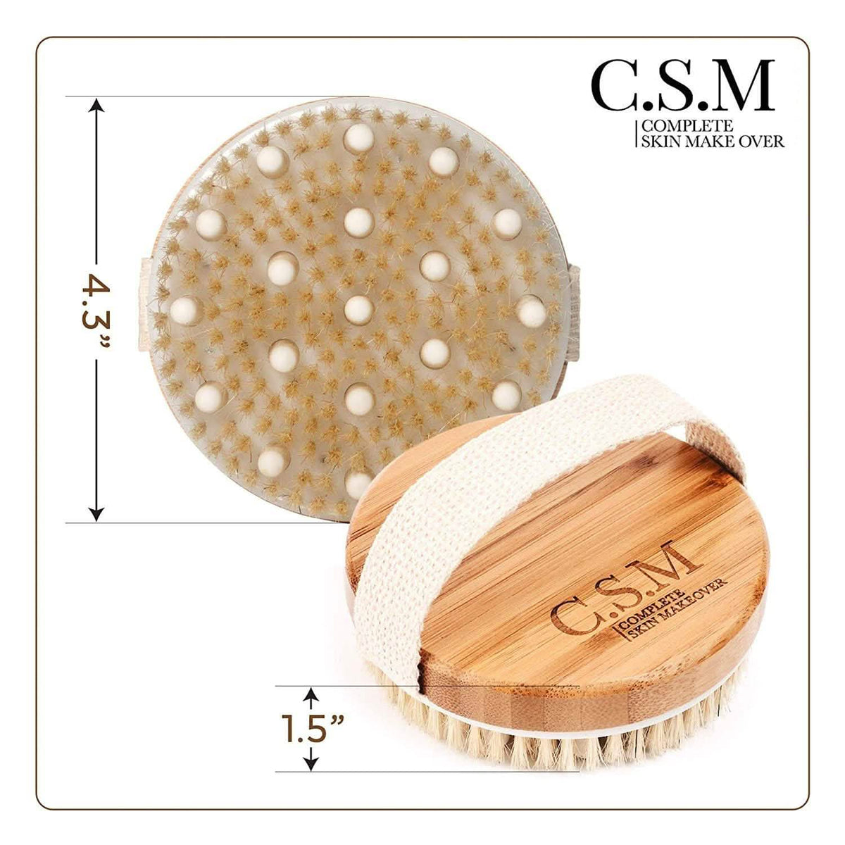 C.S.M. Body Brush for Wet or Dry Brushing Beauty & Personal Care - Tophatter Daily Deals
