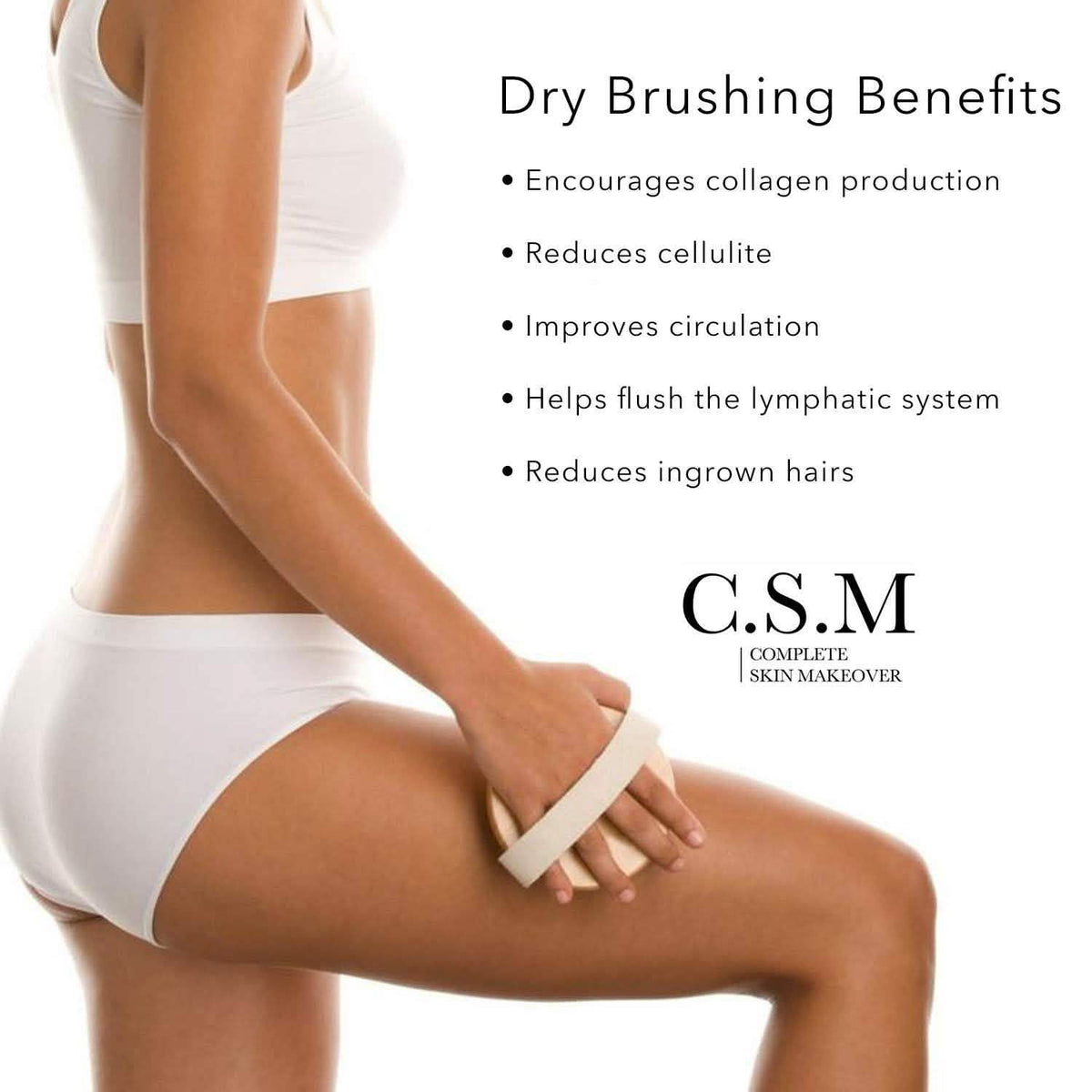 C.S.M. Body Brush for Wet or Dry Brushing Beauty & Personal Care - Tophatter Daily Deals