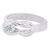 Cubic Zirconia Love Knot Ring Rings - Tophatter Daily Deals