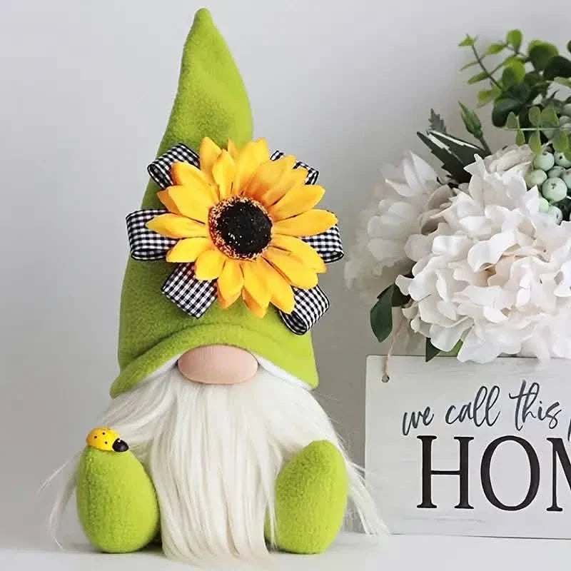 Cuddly Sunflower Bee Doll Ornament Green Furniture & Decor - Tophatter Daily Deals