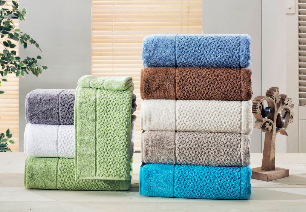 Mei-Tal Turkish Cotton Jacquard Towel Set of 6 Bath Towel - Tophatter Daily Deals