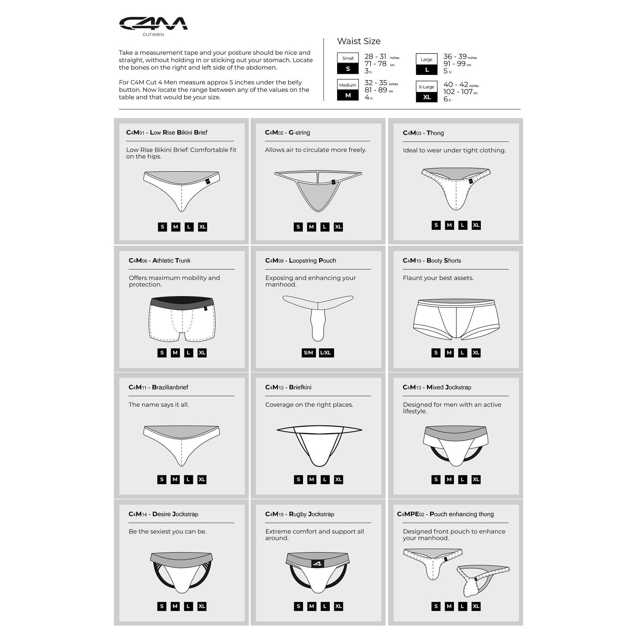 Cut 4 Men Peekaboo Mini Pants XLarge Black > Clothes > Mens G-Strings - Tophatter Daily Deals