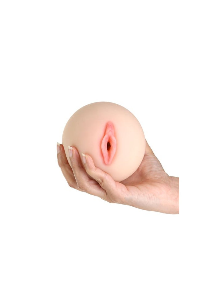 BMS Factory - Cutie Pies - Hannah's Handful Pussy & Boob Head Stroker - Beige Sex Toy - Tophatter Daily Deals
