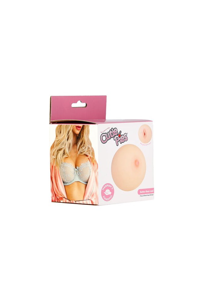 BMS Factory - Cutie Pies - Hannah's Handful Pussy & Boob Head Stroker - Beige Sex Toy - Tophatter Daily Deals