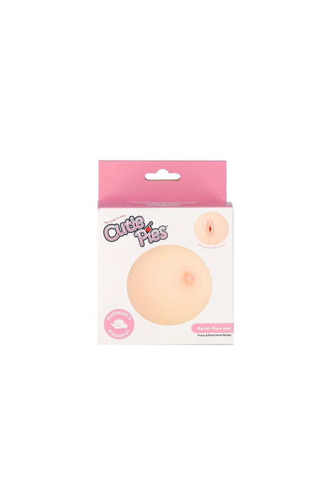 BMS Factory - Cutie Pies - Hannah's Handful Pussy & Boob Head Stroker - Beige Sex Toy - Tophatter Daily Deals