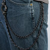 Hot Leathers Gunmetal Double Wallet Chain w/ Spikes and Skull 18" Wallet Chain - Tophatter Daily Deals