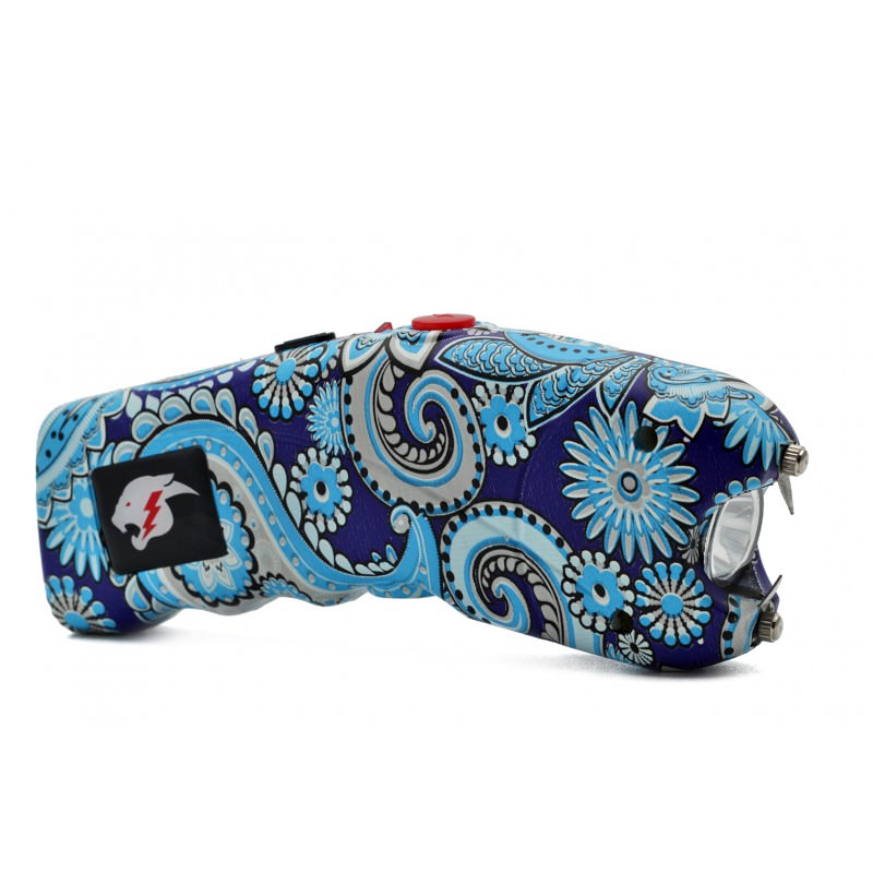 Paisley Print Cyclone Rechargeable Stun Gun With LED Light and Alarm Collectible Weapons - Tophatter Daily Deals