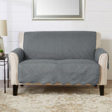 Medallion Solid Furniture Protector - Elenor Collection Loveseat Mirage Gray Flax Furniture & Decor - Tophatter Daily Deals