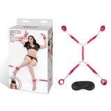 7-Piece Hot Pink Bed Spreader Bondage Set With Adjustable Cuffs > Bondage Gear > Restraints - Tophatter Daily Deals
