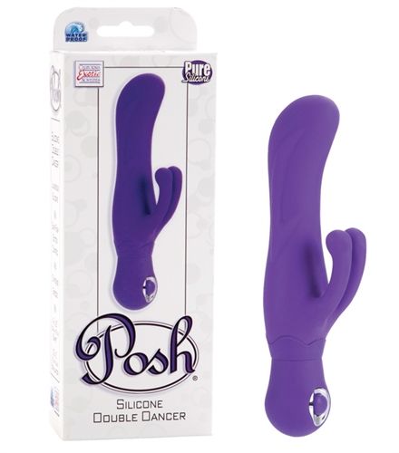 Posh Blue Silicone Thumper Dual Massager with 3 Speeds > Vibrators > Ladies > Rabbit - Tophatter Daily Deals