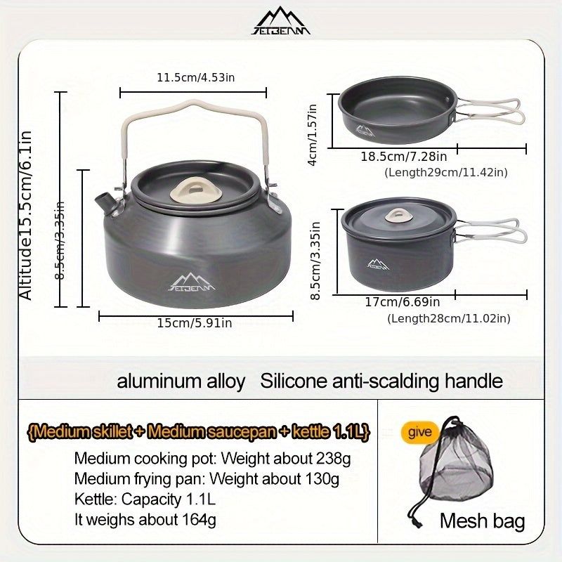 Camping Kitchen Set for 4-Person Cooking (9pcs) Camp Cooking - Tophatter Daily Deals