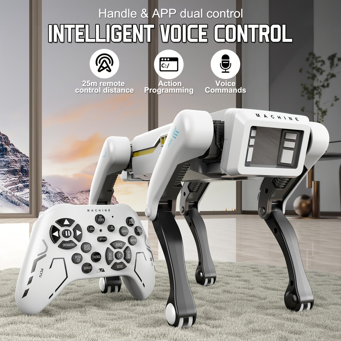 Smart Robot Dog with App Control & Voice Commands Remote Control Toys - Tophatter Daily Deals