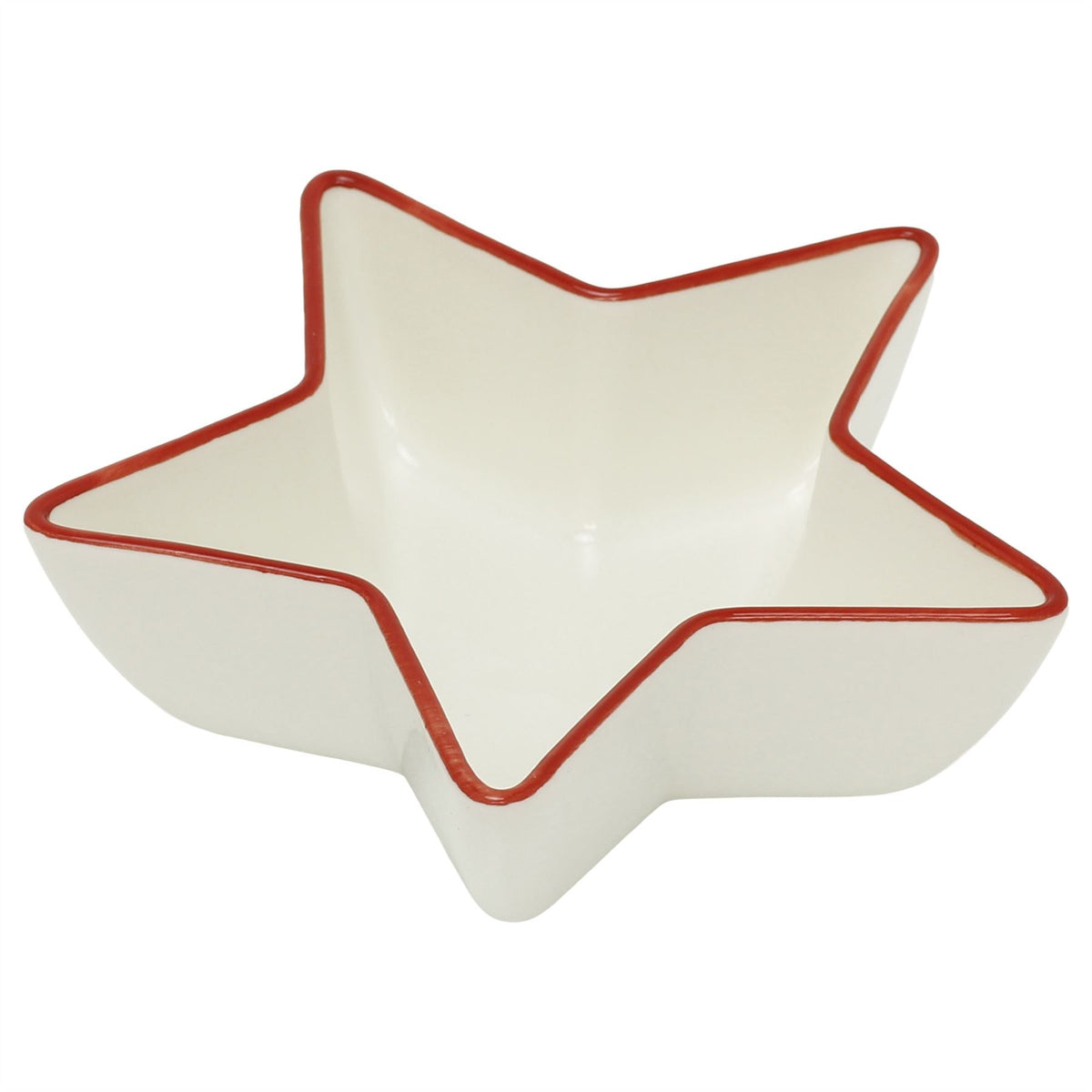 Star-Shaped Set of Snack Bowls, Ceramic Christmas Serving Bowls with Rack Bowl - Tophatter Daily Deals