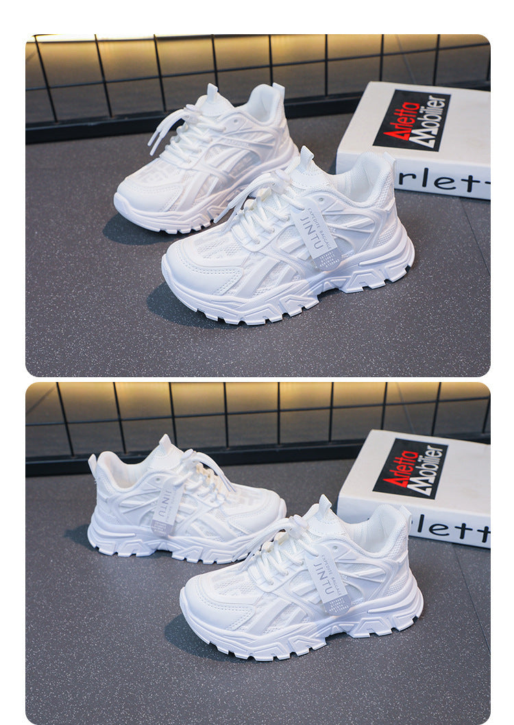 Boys 'and Girls' Comfortable Breathable Running White ' Shoes For Student 0 - Tophatter Daily Deals