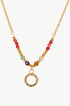 18K Gold-Plated Hoop Pendant Necklace Necklaces - Tophatter Daily Deals