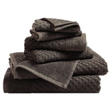 Cotton Diamond Waffle Weave Bath Towel Set - Grayson Collection 6 Piece Set Midnight Bath - Tophatter Daily Deals