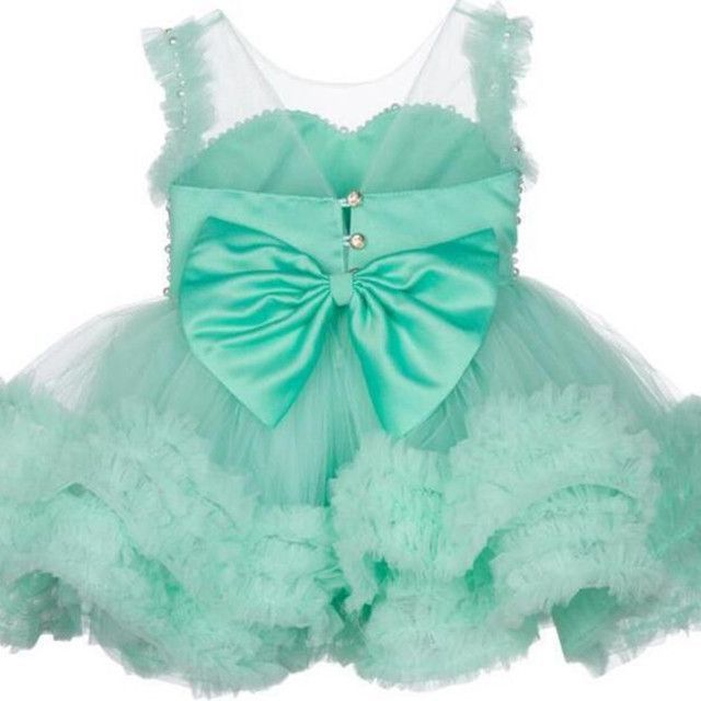 Baby Girl One Year Old Dress Birthday Princess Dress Piano Playing Tulle Tutu 0 - Tophatter Daily Deals