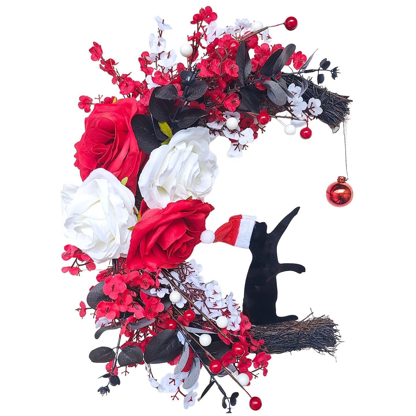 Gothic Black Cat Victorian Wreath Door Hanging Halloween - Tophatter Daily Deals