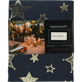 Navy Blue & Gold Table Runner | Fabric Christmas Table Runner - 45x150cm Table Runner - Tophatter Daily Deals