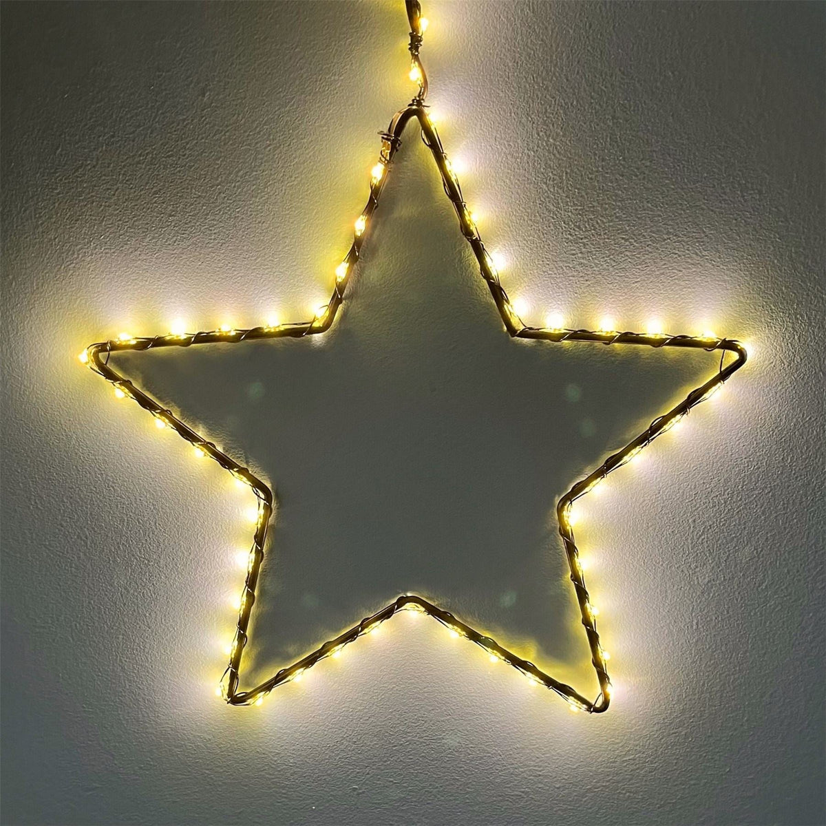 Small Silhouette LED Christmas Star | 52 LED Star Light Window Decoration - 20cm LED Light - Tophatter Daily Deals