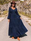 Long Sleeve Lace Trim Maxi Dress Casual Dresses - Tophatter Daily Deals