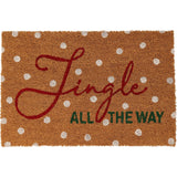 Jingle All The Way Christmas Doormat | Festive Coir Welcome Door Mat - 59x39cm Doormat - Tophatter Daily Deals
