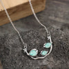 Artificial Turquoise Silver-Plated Necklace Necklaces - Tophatter Daily Deals