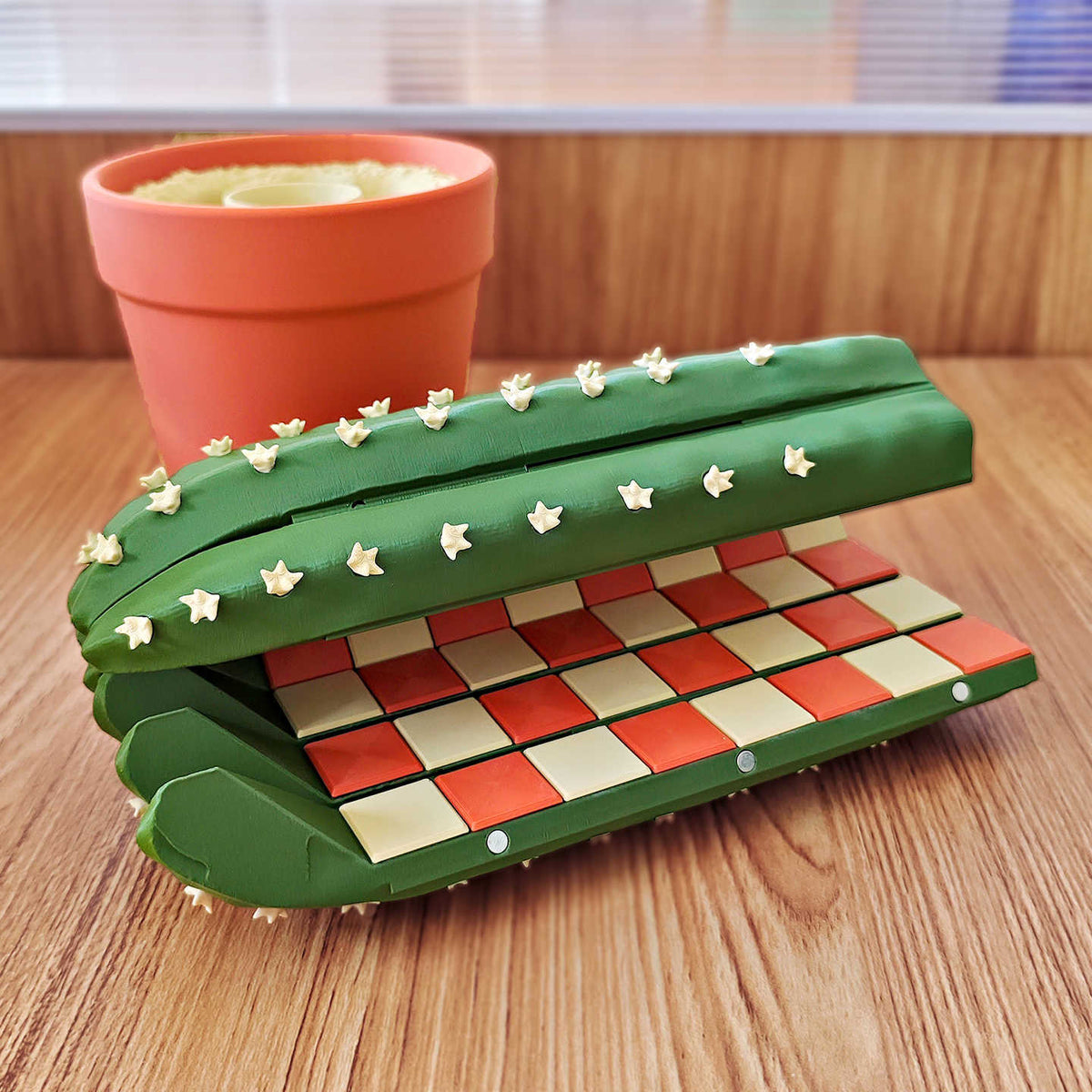 Cactus Succulent 3D Printed Chess Set Decor - Tophatter Daily Deals