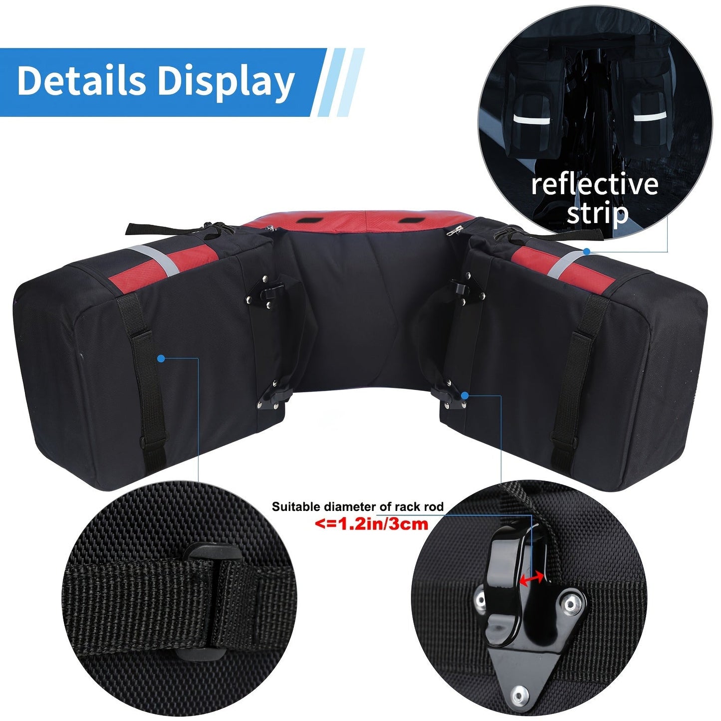 3-in-1 Bicycle Rear Seat Storage Bag Bicycle Accessories - Tophatter Daily Deals