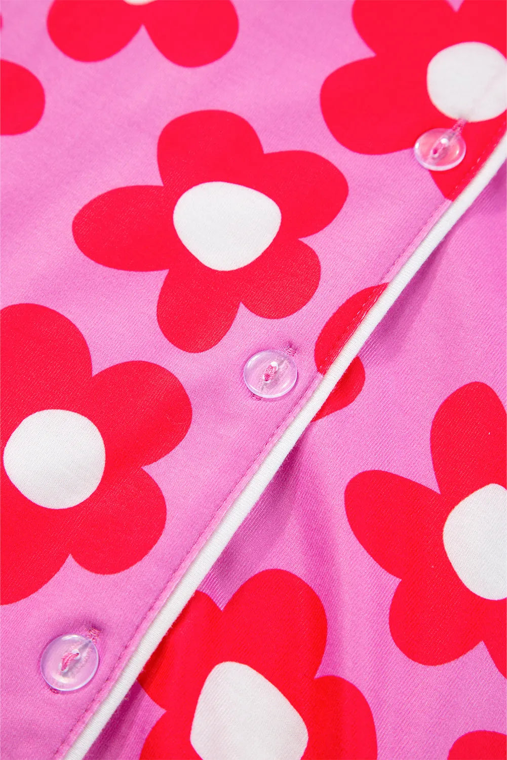 Flower Print Short Sleeve Shirt Pajamas Set Loungewear & Sleepwear/Sleepwear - Tophatter Daily Deals