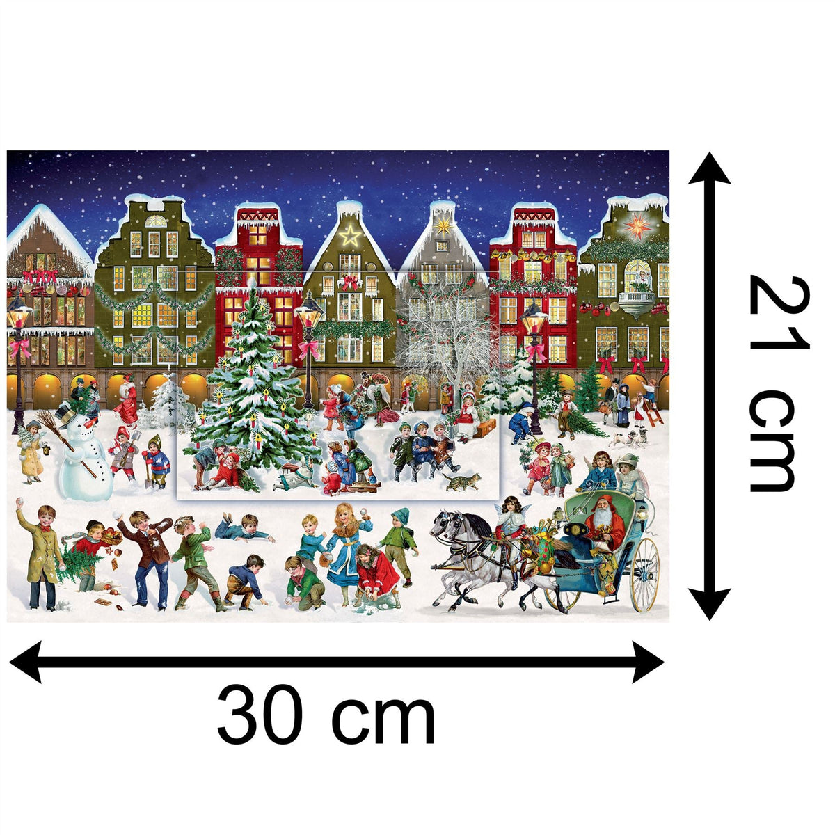 3D Lenticular Winter Town Advent Calendar | Traditional Christmas Advent Calendar | Picture Advent Calendar Advent Calendar - Tophatter Daily Deals