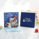 3d Christmas Greeting Card Stereo Christmas Tree Card Creative Mini Truck Blue 0 - Tophatter Daily Deals