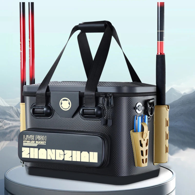 Fishing Barrel EVA Live Fish Storage Box Outdoor > Fishing - Tophatter Daily Deals