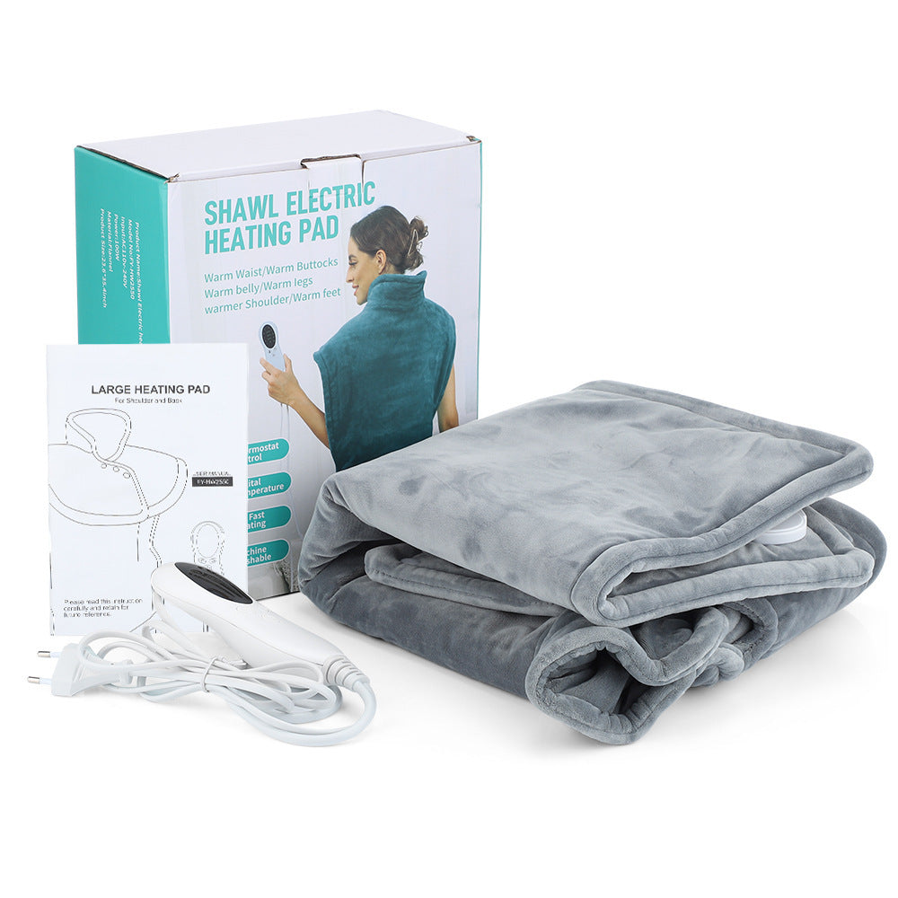 Blanket Heating Mat Winter Electric Shawl European Standard Gray 50x84cm 0 - Tophatter Daily Deals
