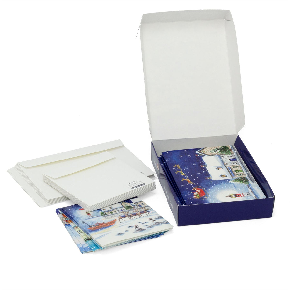 RNLI Charity Christmas Cards | Box of 20 Christmas Cards with 5 Designs Greeting Card - Tophatter Daily Deals