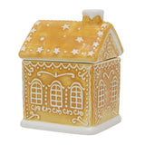 Gingerbread House Cookie Jar | Christmas Ceramic Biscuit Barrel with Lid - 23cm Jar - Tophatter Daily Deals