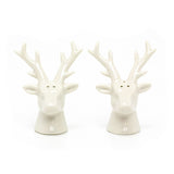 Ceramic Reindeer Salt & Pepper Set | 2 Piece Christmas Salt and Pepper Pots Salt and Pepper Shakers - Tophatter Daily Deals