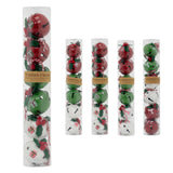 Set of 6 Baubles Festive Jingle Bells | Christmas Tree Hanging Ornaments - 4cm Baubles - Tophatter Daily Deals