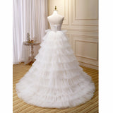 Beautiful Girl Suspender Wedding Dress With Elegant Train 0 - Tophatter Daily Deals