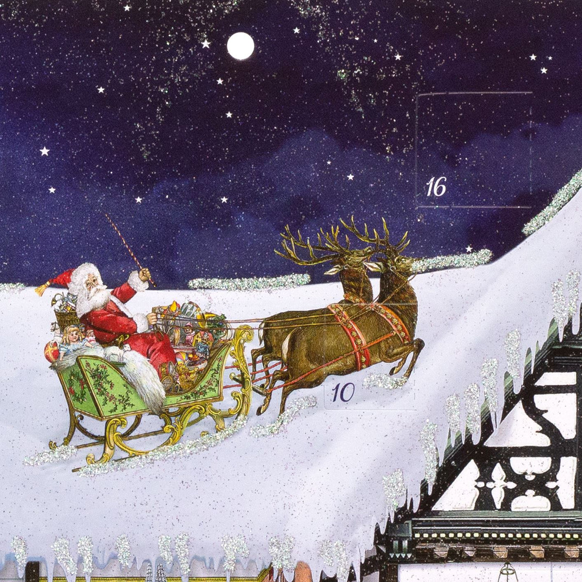 Nostalgic Christmas Time Advent Calendar | Traditional Advent Calendar - A3 Advent Calendar - Tophatter Daily Deals